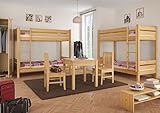 Erst-Holz Etagenbett f. Erwachsene 90×200 mit Rollrosten - 7