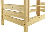 Erst-Holz Etagenbett f. Erwachsene 90×200 mit Rollrosten - 6