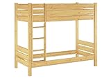 Erst-Holz Etagenbett f. Erwachsene 90×200 mit Rollrosten - 4