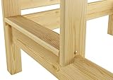 Erst-Holz Etagenbett f. Erwachsene 90×200 mit Rollrosten - 9